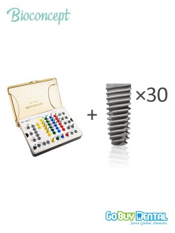Bioconcept BV 30pcs Implants + Mini BV KIT, Compatible Osstem& Hiossen