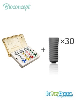 Bioconcept BC 30pcs Bone Level Implants + Mini BL Kit, Compatible Straumann