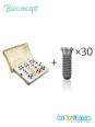 Bioconcept BC 30pcs Tissue Level Implants + Mini TL Kit, Compatible Straumann