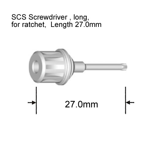 ITI Straumann Compatible Implant SCS Screwdriver for ratchet, long